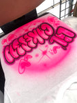 Custom Airbrush 90's Bubble Name Design 028