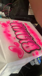 Custom Airbrush 90's Bubble Name Design 028