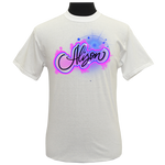 Custom Airbrush 90's Graffiti Script Name Design 026